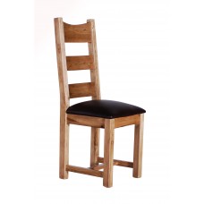 Provence Dining Timber Chair leather seat